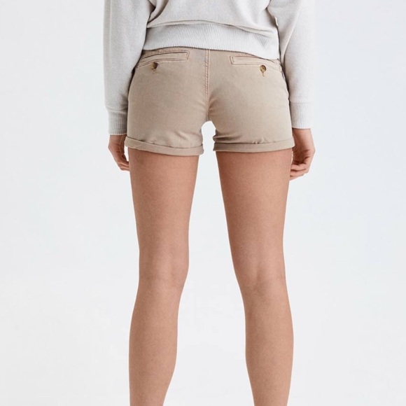 American Eagle Khaki Midi Shorts - Picture 2 of 4